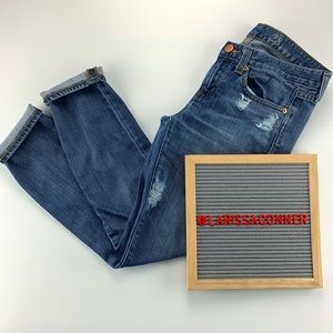 J. Crew Toothpick Ankle Distressed Jeans Size 28